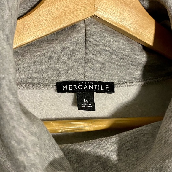 J. Crew Merchantile Gray Cowl Neck Sweatshirt w/ Sewn In Shirt Tail (Medium) - Picture 5 of 5